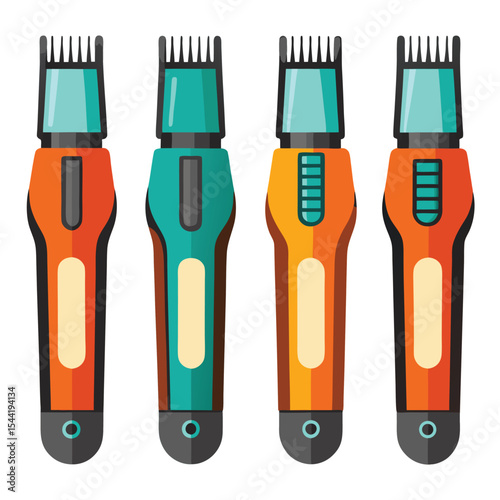 trimmer set isolated on white background