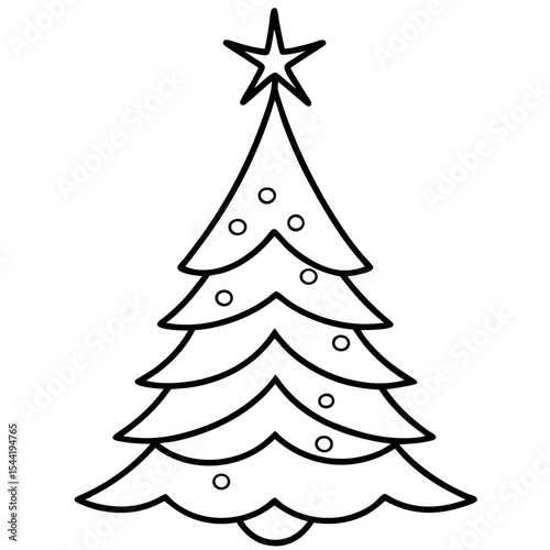 White Background Holiday Tree Vector