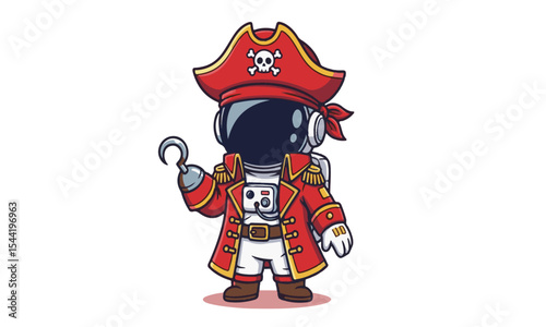 Title: Cartoon Astronaut Pirate Character