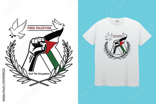 Arabic Calligraphy vector type for country of Palestine. Translated, Palestine.