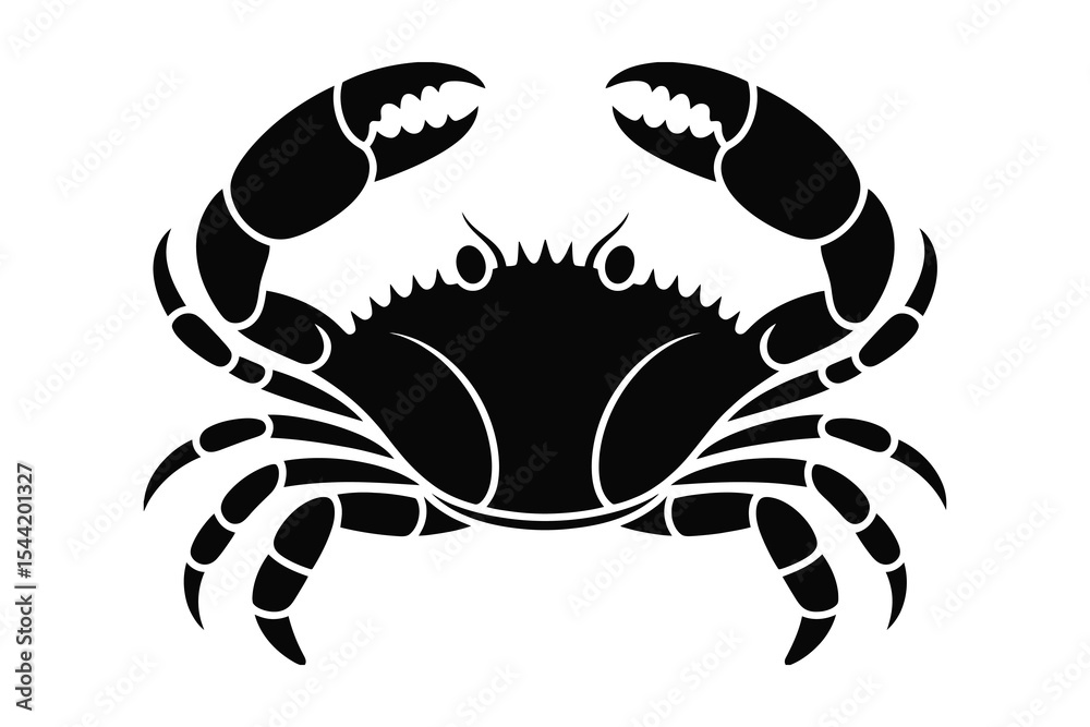 Obraz premium Crab silhouette vector artwork