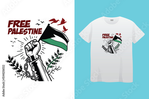 Palestine design vector, Save Palestine illustration for banner, t-shirt, poster, sticker, badges, social media design. Hand-Drawn Lettering Phrase, Calligraphy Graphic Typography.