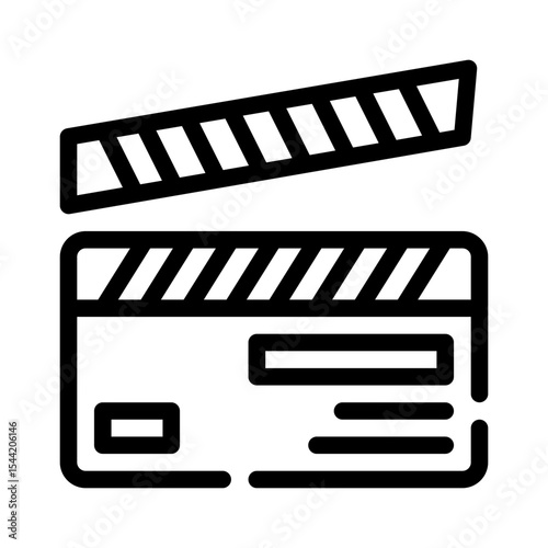 clapperboard line icon