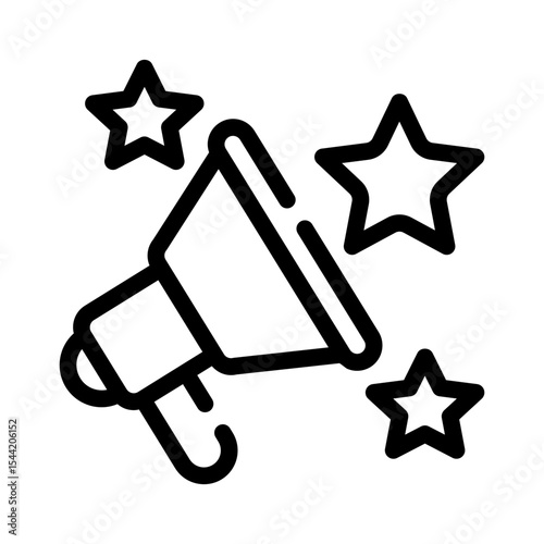 Fame Announcement line icon