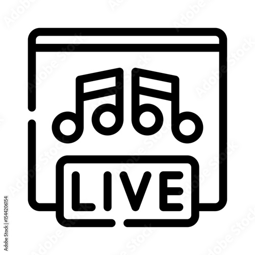 live performance line icon