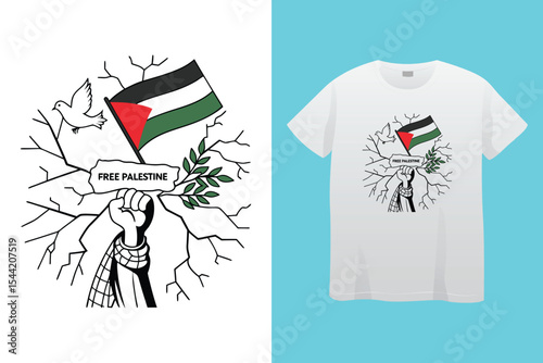 Tshirt design that says free Palestine free gaza-01.eps