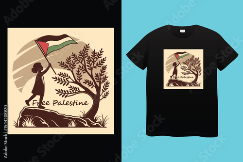 free Palestine freedom free Gaza vector illustration t shirt poster