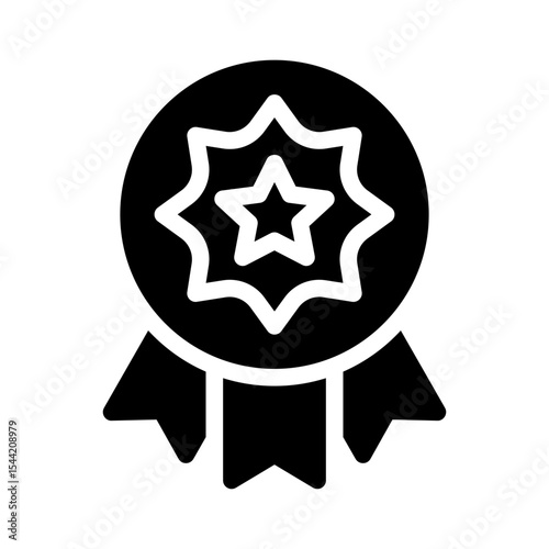 award ribbon glyph icon