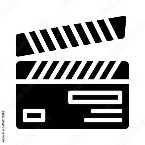 clapperboard glyph icon