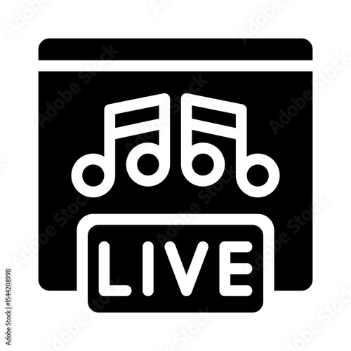 live performance glyph icon