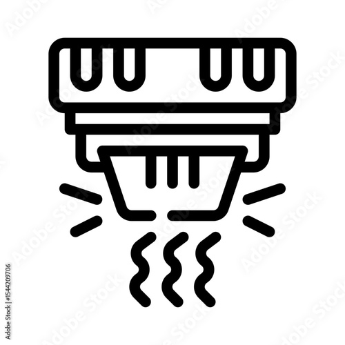 smoke detector line icon