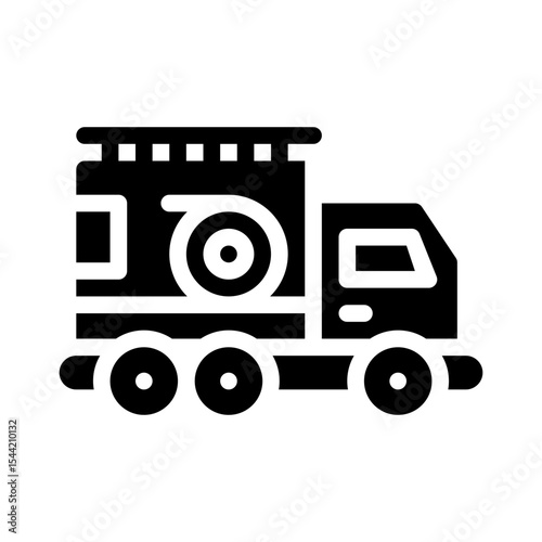 fire truck glyph icon