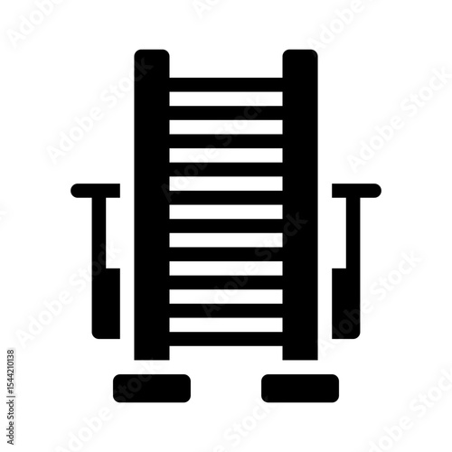 Fire Truck Ladder glyph icon