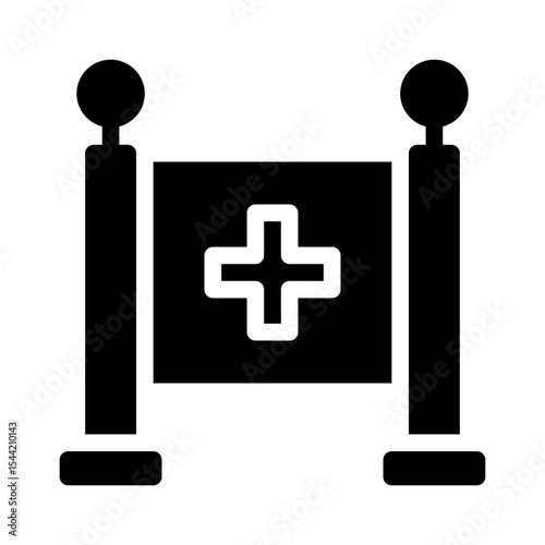 emergency flag glyph icon