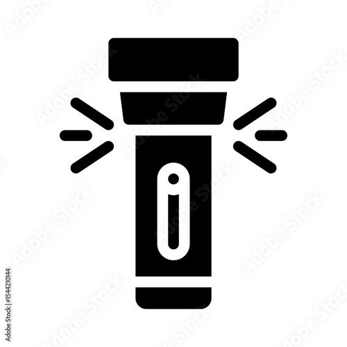 flashlight glyph icon