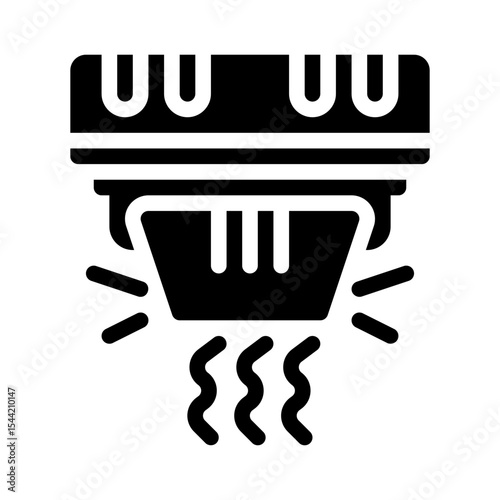 smoke detector glyph icon