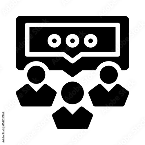 team communication glyph icon