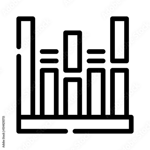 column chart line icon