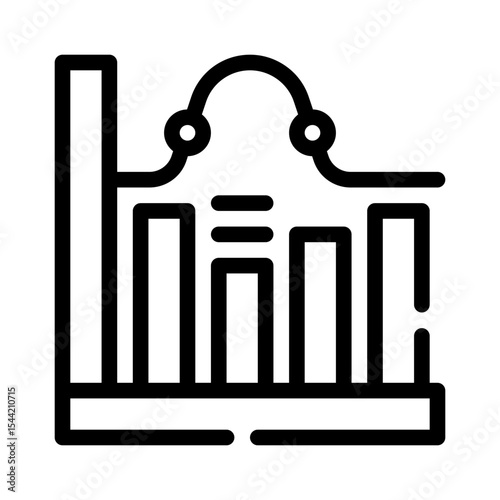 histogram line icon