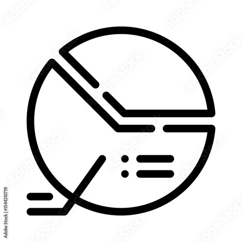 pie chart line icon