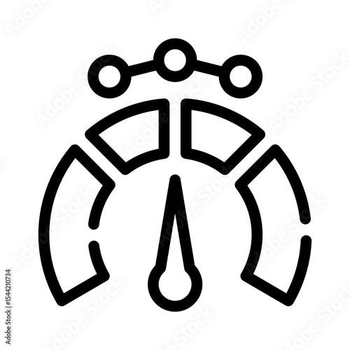 gauge chart line icon