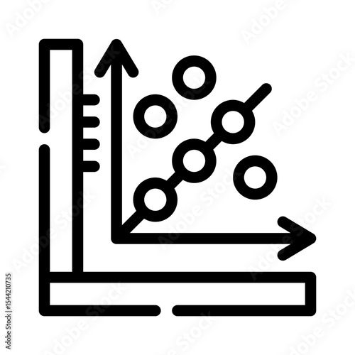 scatter plot line icon