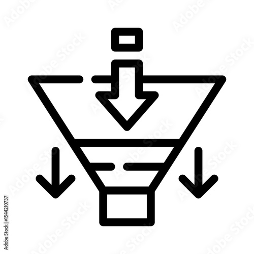 funnel chart line icon