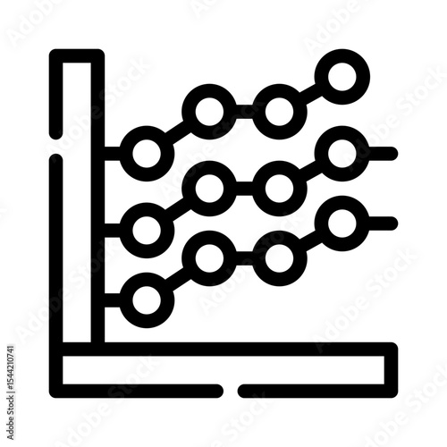 line graph line icon