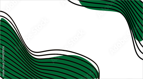 abstract curve line patten green background  vector illustration 