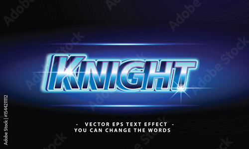 knight with text effect illustration