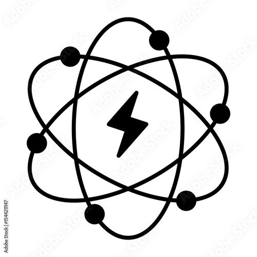 atomic black icon