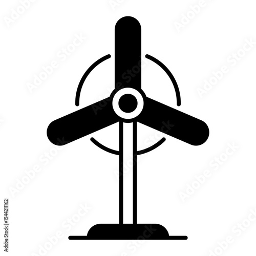 eolic energy black icon