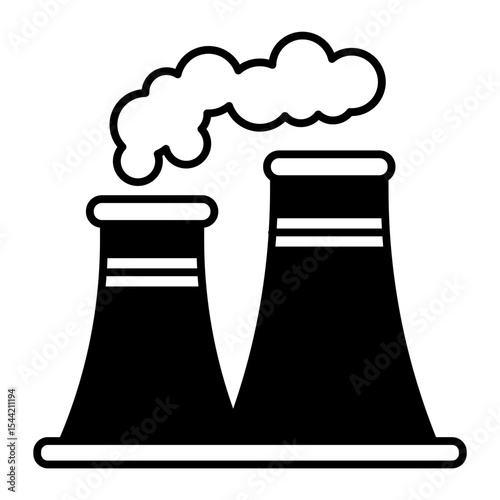 power plant black icon