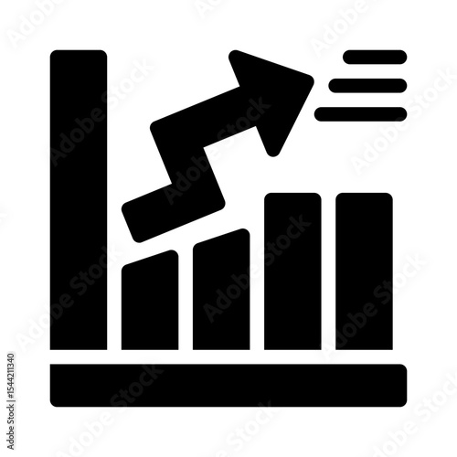 Declining Trend Arrow glyph icon