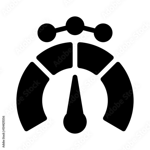gauge chart glyph icon