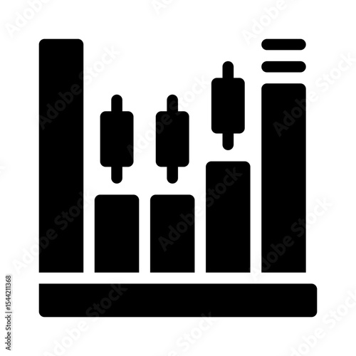 Stock Market Graph glyph icon