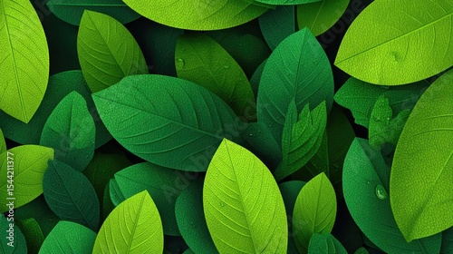 Vibrant Green Leaves A Lush with Natural Background for Design, Texture, and and Freshness.