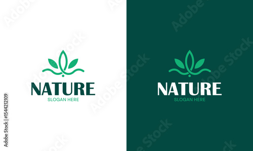 Nature sustainable minimal logo design.