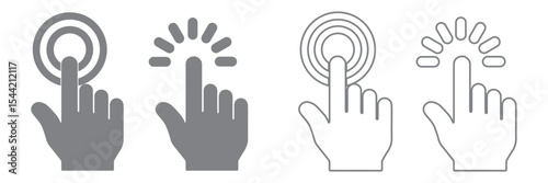 Hand click icon vector. pointer sign and symbol. hand cursor icon