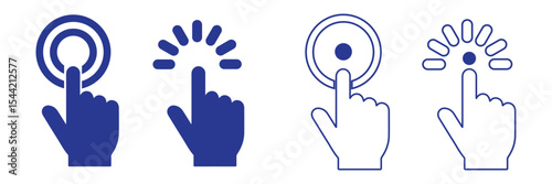 Hand click icon vector. pointer sign and symbol. hand cursor icon