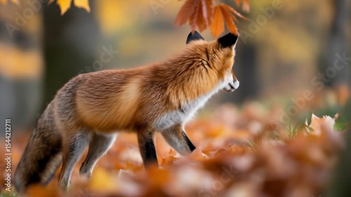 Red Fox in Autumn Forest A Stunning Wildlife Photograph