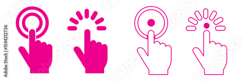 Hand click icon vector. pointer sign and symbol. hand cursor icon