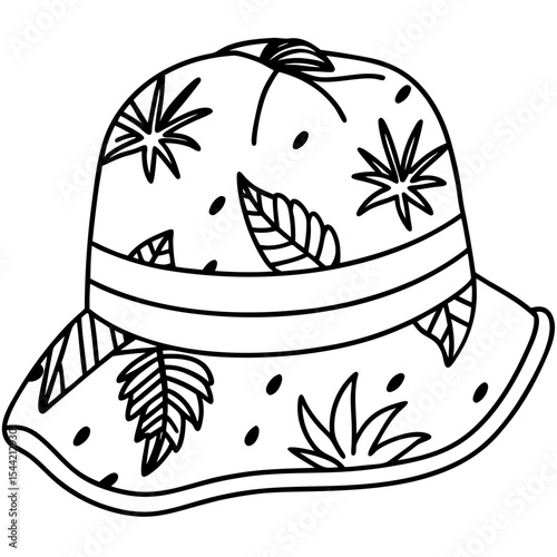 Bucket Hat Jungle Pattern