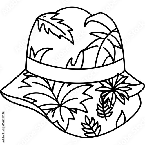 Bucket Hat Jungle Pattern
