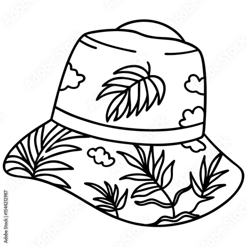 Bucket Hat Jungle Pattern