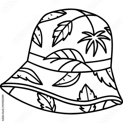 Bucket Hat Jungle Pattern