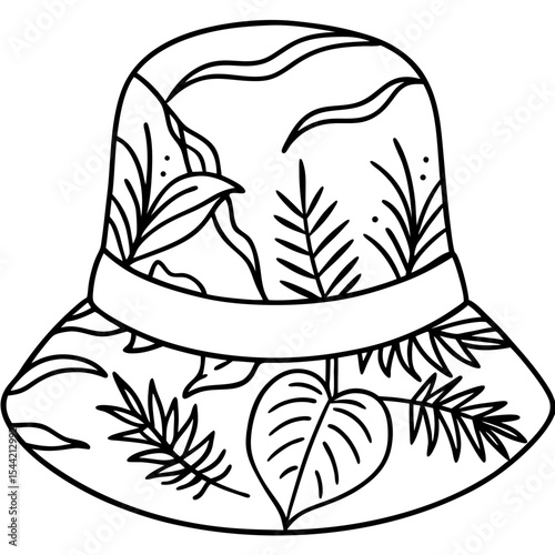 Bucket Hat Jungle Pattern