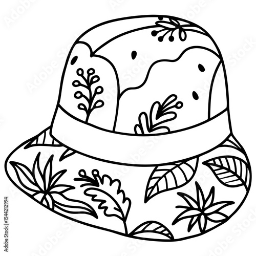 Bucket Hat Jungle Pattern