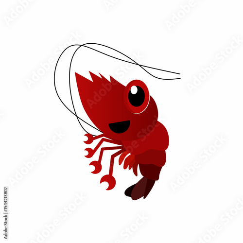 Cute red shrimp