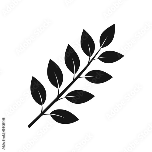 black and white leaf